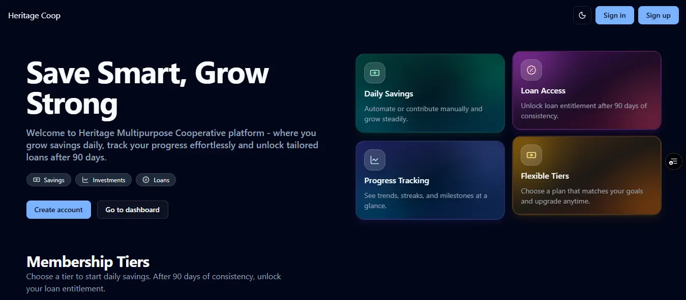 Heritage Cooperative App